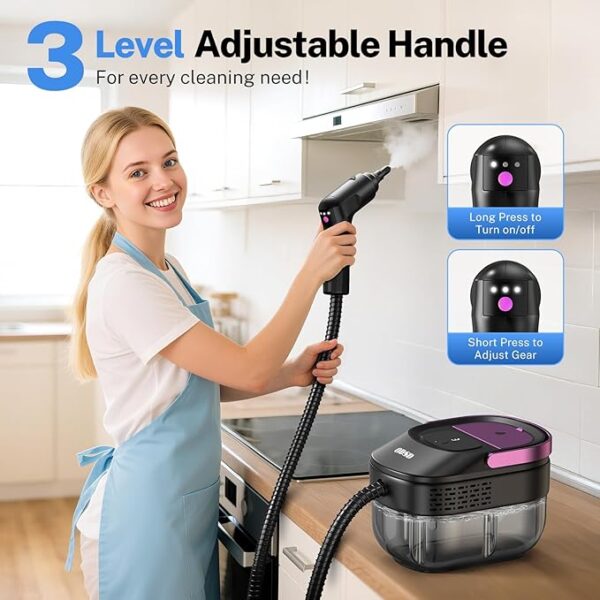 ODSD Handheld Steam Cleaner, 2500W High Pressure Steam Cleaner for Home, 3 Steam Levels, - Image 2