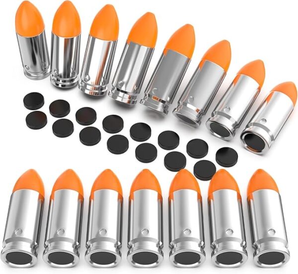 9MM Snap Caps Training Dummy Rounds, Reusable Dry Fire Training Round with Rubber Primer,