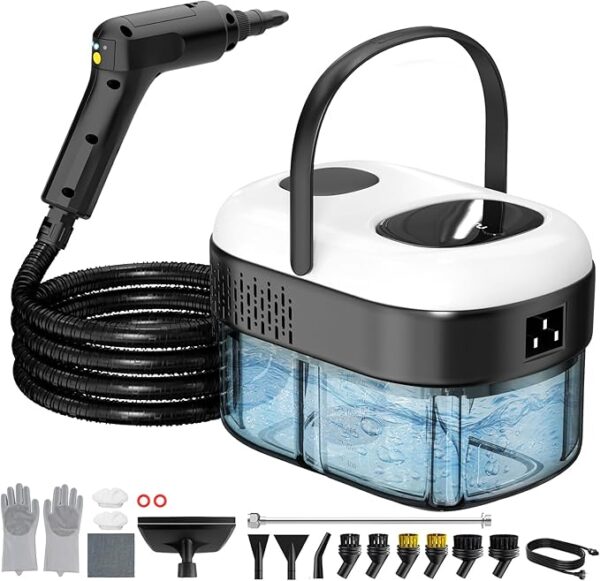 Pressurized Steam Cleaner, 3-Level Adjustable Handheld Steamer Cleaning for Home,