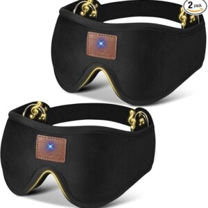 2-Pack 3D Sleep Mask with Bluetooth Headphones, Sleep Headphones, Bluetooth Sleep Eye Mask
