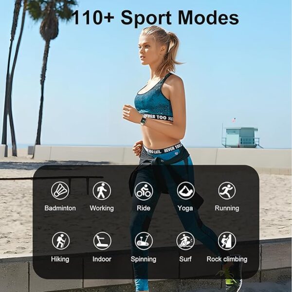 Smart Watches for Women Men Fitness Tracker Watch 2.04 HD Screen Sport Watch with ChatGpt AI Voice 3 Bands Step Counter 24/7 Heart Rate Sleep - Image 3
