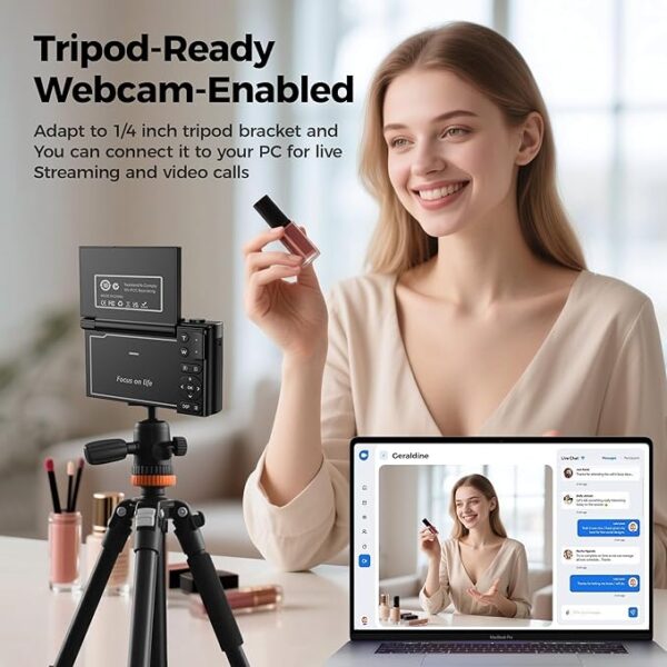 Digital Camera 4K for Photography Vlogging: 64MP Cameras for Video - 16X Zoom Photo Camera Gifts for Teens - Image 2
