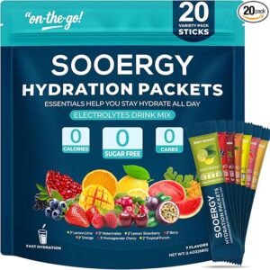 Electrolytes Powder Packets Sugar Free Hydration Packets, 7 Flavors Liquid Daily IV Electrolyte Drink Mixes for Rehydration with Electrolytes,