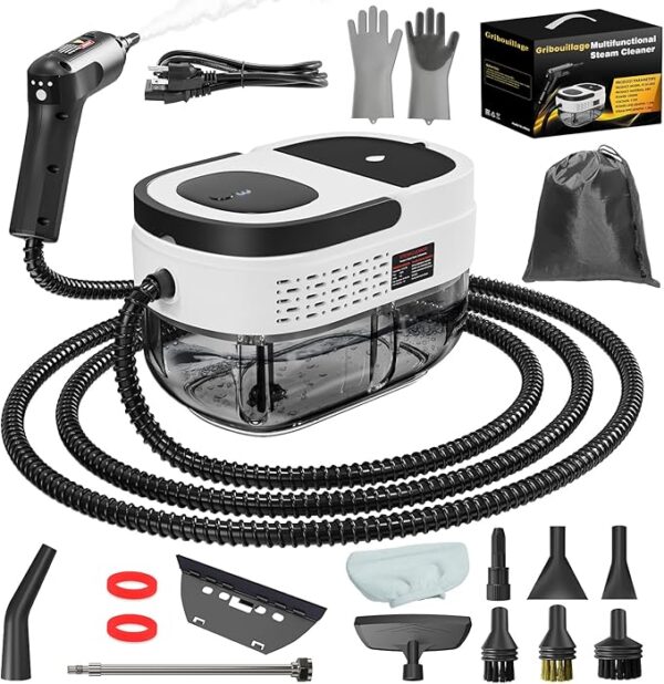 Handheld Steam Cleaner for Home, 2500W High Temperature Pressurized Machine, 1.6L Water Tank,