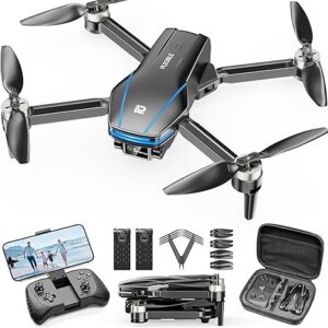 Drone with Camera 4K for Kids Adults, Brushless Motor Mini Foldable RC Drones with Propeller Guards for Beginners,