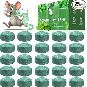 Mouse Rodent Repellent, 25 Pack Peppermint Oil Mouse Repellent Balls for Rats Mice Deterrent,