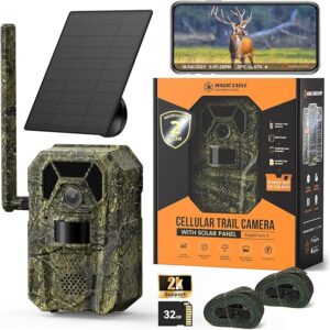 4G Cellular Trail Camera 2K Audible Video 0.3s Trigger 940nm No Glow IR Night Vision Hunting Essentials IP66