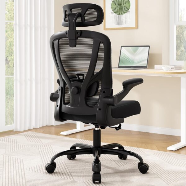 Office Chair Ergonomic Desk Chair - Mesh High Back Office Chair with Headrests Wheels Lumbar Support Home Desk Office Chairs - Image 3