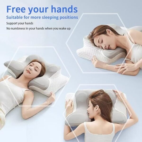 Cervical Neck Pillow – Dual-Layer Memory Foam Ergonomic Contour Pillow for Pain Relief & Shoulder Support, Cooling - Image 3