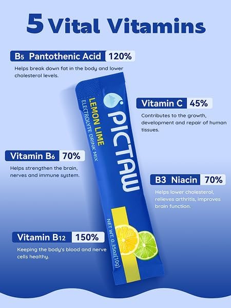 Electrolytes Powder Packets, Hydration Packets Variety 30 Stick Packs, Drink Mix Liquid Daily IV for Dehydration Relief Low Sugar/Vegan/Non-GMO 300g - Image 3