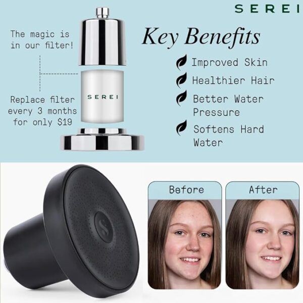 Filtered Shower Head - Best High Pressure Shower Head with Filter for Hard Water & Chlorine - - Image 3