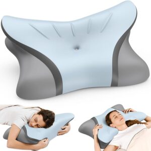 Cervical Neck Pillow - Cooling Pillow for Neck Pain Relief, Ergonomic Side Sleeper Pillow for Sleeping, Contour Memory Foam Pillows for Neck Support,
