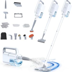 ScrubWiz Steam Mop Cleaner with Detachable Handheld Steamer, 10-in-1 Multi Accessories,