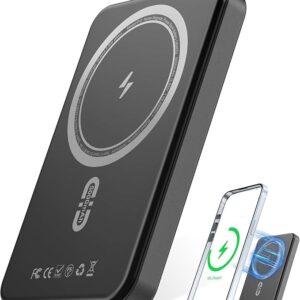 for Magsafe Battery Pack 5000mAh,for Magsafe Portable Charger with Type-C Cable, Ultra Slim Magnetic Portable Charger, Magnetic Power Bank for iPhone 16/15/14/13/12