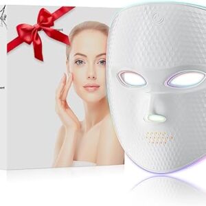 Red Light Therapy Mask for Face,Cordless LED Face Mask Light Therapy,USB C Rechargeable,Infrared Light Therapy Mask for Home Working Travel Yoga Sleep