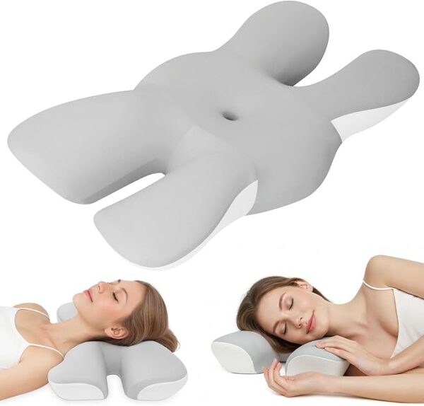 Flawless Face Beauty Pillow,Anti Aging&Anti Wrinkle Face Pillow,Memory Foam for Neck Pain Relief,Ergonomic Cervical