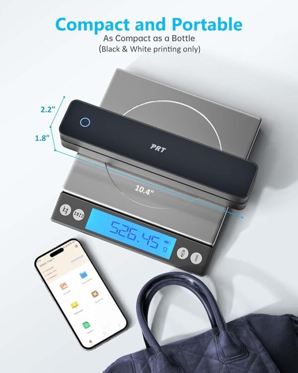 Inkless Portable Printer for Travel, Wireless Thermal Printer Support 8.5 x 11 Inch US Letter A4 B5, Bluetooth Mobile Printers with iOS, Android, Laptop for Home Use, Car, Office, School, Black - Image 3