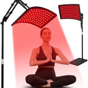 Red Light Therapy for Face and Body, Red Infrared Light Therapy Lamp with Stand Led 660nm & 850nm Infrared Light Device for Body