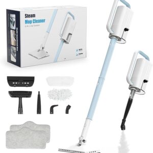 Steam Cleaner, 6 in1 Rotated Steam Mop Cleaner with 2 Modes, 2 Microfiber Pads, 400ML Removable Tank, 23FT Power Cable