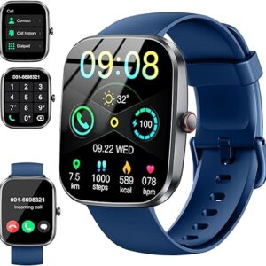 Smart Watch(Answer/Make Call), Fitness Activity Tracke with Pedometer/Sleep Monitor