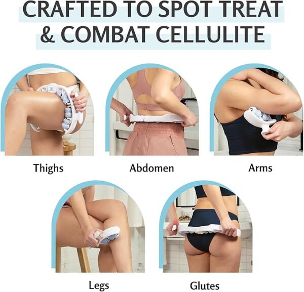 M3 Naturals Anti Cellulite Roller & Lymphatic Drainage Massager | Fascia Blaster for Contoured & Smoother Skin | Tool for Sore Arms, - Image 3