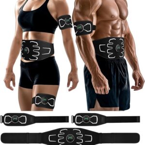 Electronic Muscle Stimulator - Portable Powered Ab Stimulator Muscle Toner for Muscle Conditioning,EMS Ab Machine,Fitness Strength Training Workout Equipment for Men and Women