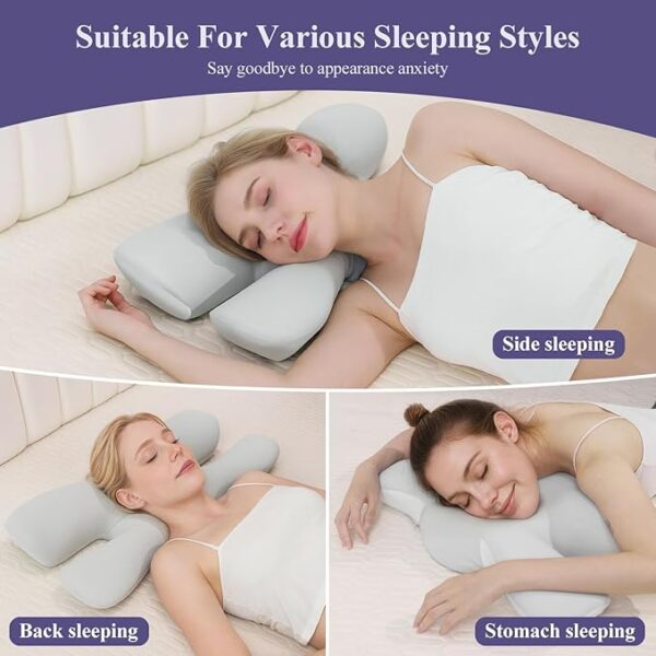 Flawless Face Beauty Pillow,Anti Aging&Anti Wrinkle Face Pillow,Memory Foam for Neck Pain Relief,Ergonomic Cervical - Image 3