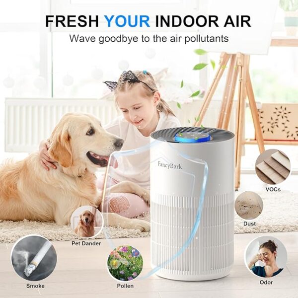 Air Purifiers for Home Bedroom Up to 1000 Ft², H14 True HEPA Room Air Purifiers for Bedroom With Sleep Mode Light Mode - Image 2