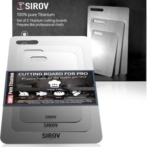Titanium Cutting Board, 100% Pure Titanium Cutting Boards For Kitchen, Best Non Toxic titanium chopping board, Dishwasher safe, Hygiene