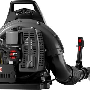 TDH Gas Backpack Leaf Blower - 2-Stroke Handheld-Class V Engine, 63 CC, High-Velocity 665 CFM, Ergonomic Design for Complete Property Maintenance, Gray