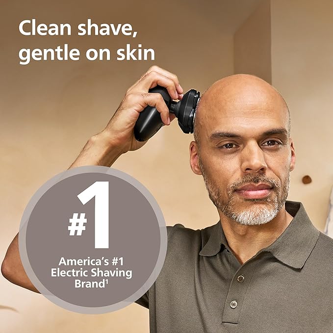 Philips Norelco Head Shaver Pro 5000 Series - Skull Shaver for Men and Women, 360° Flexing Head & ComfortCut Blades for Clean Shave, Gentle on Skin, Model HS5980/40 - Image 2
