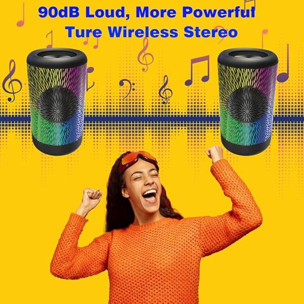 Mini Bluetooth Speaker, 24H Playtime, Wireless Outdoor IPX6 Waterproof, 90dB Loud Sound, - Image 3