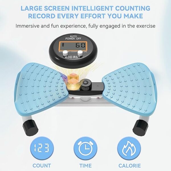 renZEC Waist Twister Machine, Adjustable Exercise Twist Board for Women Men, Noiseless Ab Twister for Home Gym Equipment, - Image 2