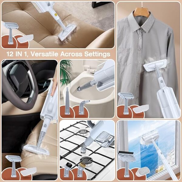 ScrubWiz Steam Mop Cleaner with Detachable Handheld Steamer, 10-in-1 Multi Accessories, - Image 3