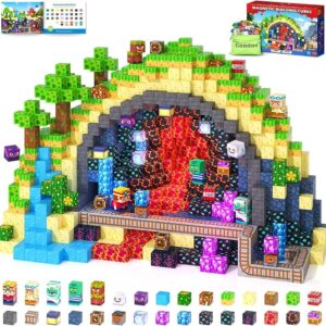 150PCS Magnetic Blocks, Build Mine Magnet World Set, Toddler Outdoor Toys STEM Construction Building Blocks Toy, Magnetic Tiles Sensory Kids Toys for 3+ Year Old Kids Boys Girls Ages 3 4 5 6