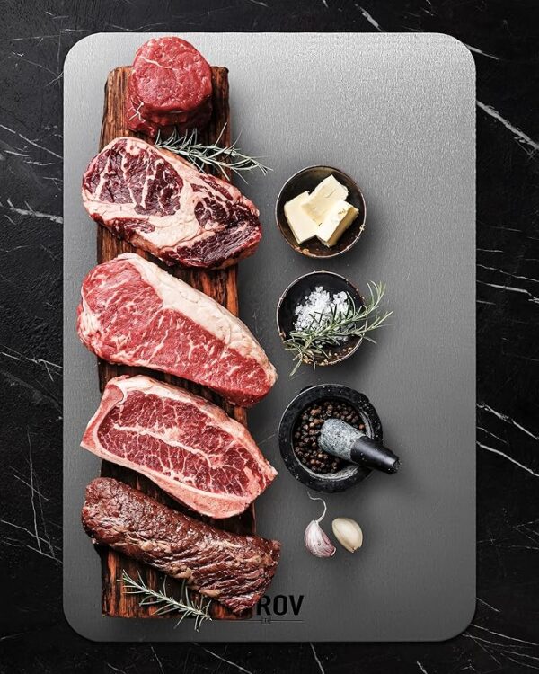 Titanium Cutting Board, 100% Pure Titanium Cutting Boards For Kitchen, Best Non Toxic titanium chopping board, Dishwasher safe, Hygiene and - Image 2