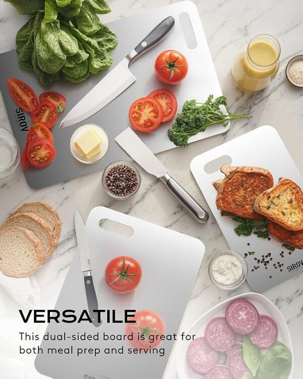 Titanium Cutting Board, 100% Pure Titanium Cutting Boards For Kitchen, Best Non Toxic titanium chopping board, Dishwasher safe, Hygiene and - Image 3