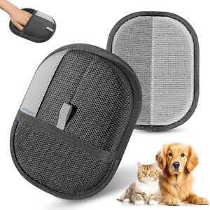 Pet Hair Remover Gloves for Cats & Dogs, Electrostatic Pet Hair Removal Gloves Brush for Pets Hair, Upgraded Animal Fur Removal Tool, Reusable Cats & Dogs Grooming Gloves for Hair Removal (1)
