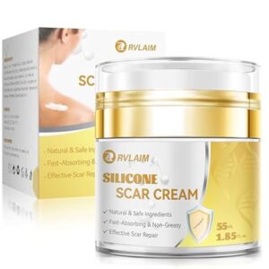 Silicone Scar Cream Scar Gel, Advanced Scar Cream for Surgical Scars, C-Section, Injury, Stretch Marks, Acne, Burns, Keloids, Old & New Scars, 1.85 Oz (55g