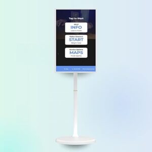 OptiSigns OptiKiosk 32 - Digital Signage Kiosk with 32” Interactive Touchscreen, Full HD Display, Preloaded Software for Remote Management (with Stand & Battery)