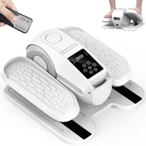 Under Desk Elliptical Exercise Machine,Ellipse Leg Exerciser as Seen on TV,12 Speeds Leg Exerciser While Sitting for Seniors, Portable Electric Seated Foot Pedal Exerciser for Home Office