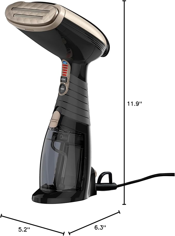Conair Handheld Garment Steamer for Clothes, Turbo ExtremeSteam 1875W Fabric Steamer, Portable Handheld Design, Strong Penetrating Steam, Amazon Exclusive, Black - Image 2