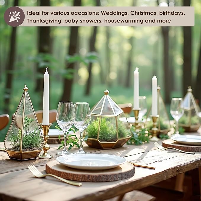 8Pcs 10-12Inch Natural Large Wood Slices for Centerpieces for Tables, Rustic Wooden Slabs, Rounds DIY Craft, Wedding Party Décor, Unfinished Wood Discs (8pcs Large (10"-12")) - Image 2