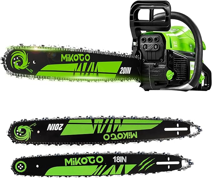 58CC Gas chainsaw ,20&18 Inch 2-Stroke Gasoline Gas Powered Chainsaws for Cutting Wood Tree Outdoor Garden Farm Home