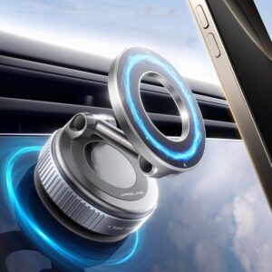MRGLAS 2026 Upgraded Vacuum Magnetic Phone Holders for Your Car 360° Adjustable Absorption Magnetic Bracket 98LBS Magsafe Suction Cup Phone Mount for iPhone Car Truck Accessories for Men Women