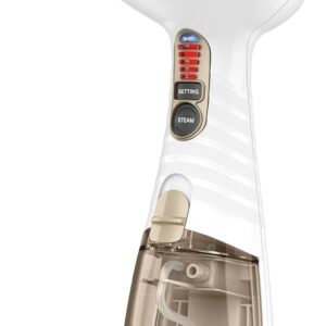 Conair Handheld Garment Steamer for Clothes, Turbo ExtremeSteam 1875W Fabric Steamer, Portable Handheld Design, Strong Penetrating Steam, White/Champagne