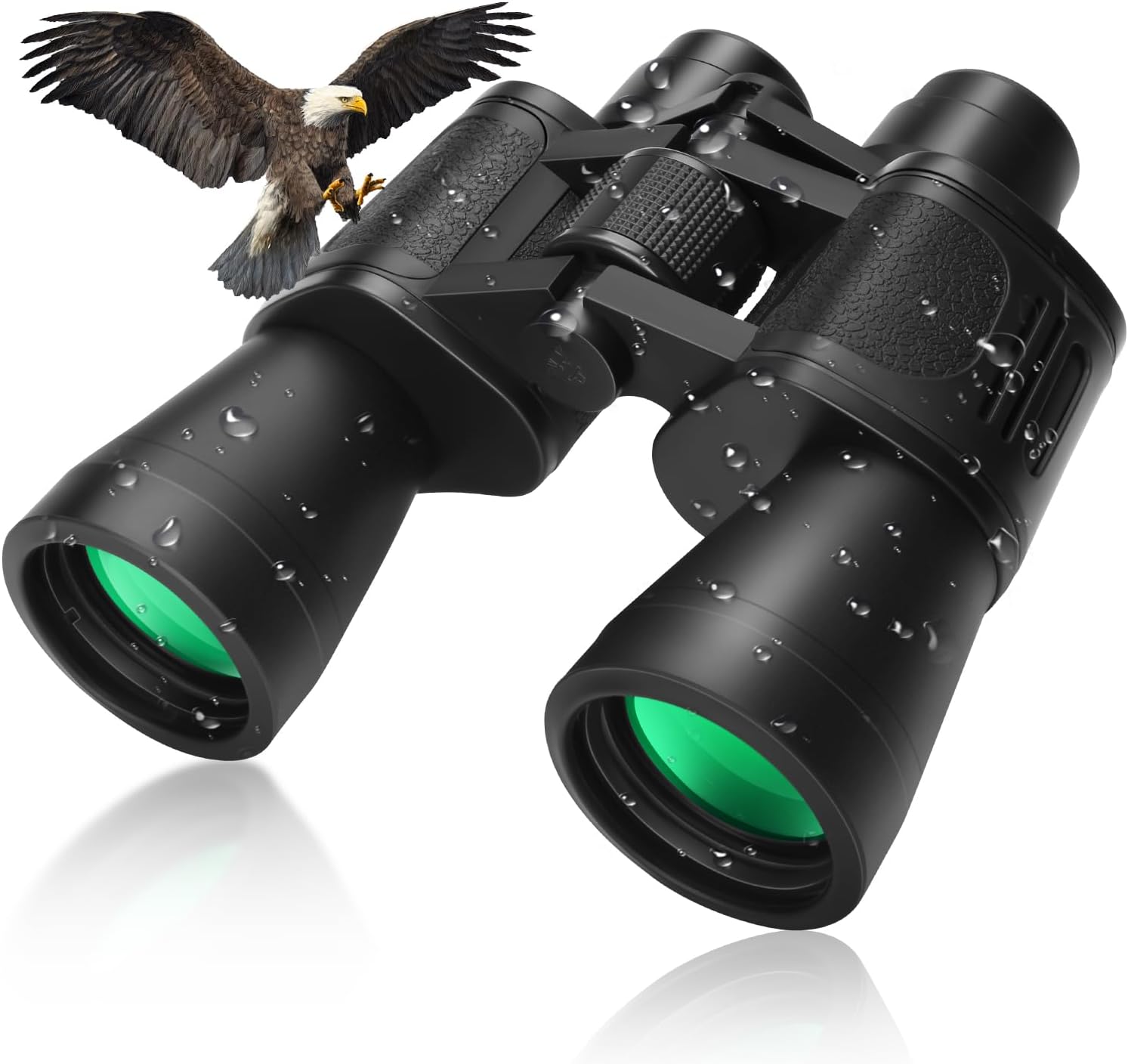 20x50 High Powered Binoculars for Adults, Waterproof Compact Binoculars with Low Light Vision Easy Focus for Bird Watching Hunting Travel Stargazing Cruise with Carrying Bag