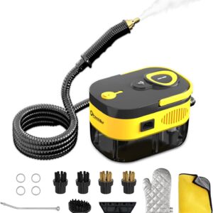 Steam Cleaner with 6 Adjustable Settings, 1500W Portable Handheld Cleaner with 15-Second Fast Preheating, Suitable for Kitchen, Bathroom, and Home Cleaning, and Includes 15 Cleaning Accessories