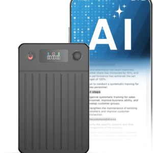 AI Voice Recorder – Transcribes, Summarizes & Translates in 100+ Languages with AI Technology | Ideal for Meetings, Learning, Calls & Interviews | App Control & Noise Canceling