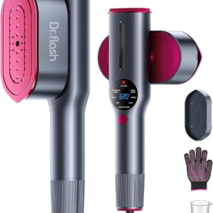 DRFLASH 2-in-1 Steamer & Iron for Clothes,15s Fast Heat-up 1200W Portable Handheld Garment Steamer,Travel Size with Large Ceramic Heat Panel,Quick Wrinkle Removal,110V-120V